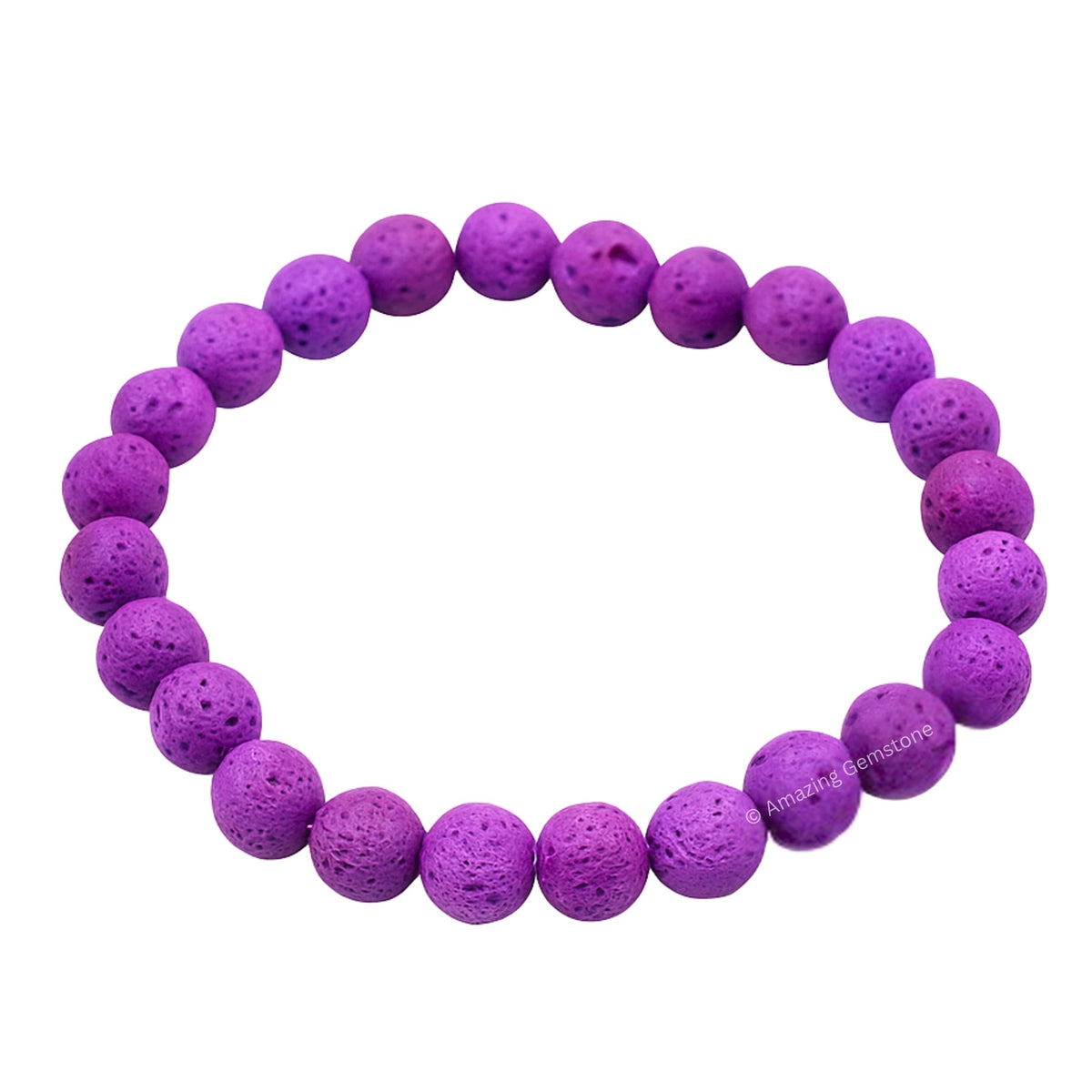 Amazing Gemstone Crystal Bracelet for Women Men's Gifts - Protection Healing Crystal Bracelet - 8mm Gemstone Beaded Stretchable Bracelet Pulseras Para Hombres Mujer Stocking Stuffers Mothers Day Gift (Purple Lava)