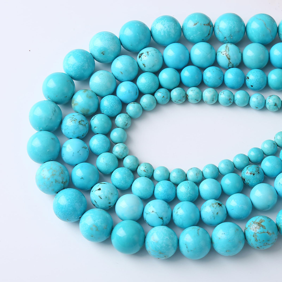 ZXYMLZI 12mm 32pcs AAA Grade Natural Blue Turquoise Round Loose Beads for Jewelry Making DIY Bracelet Necklace Accessories