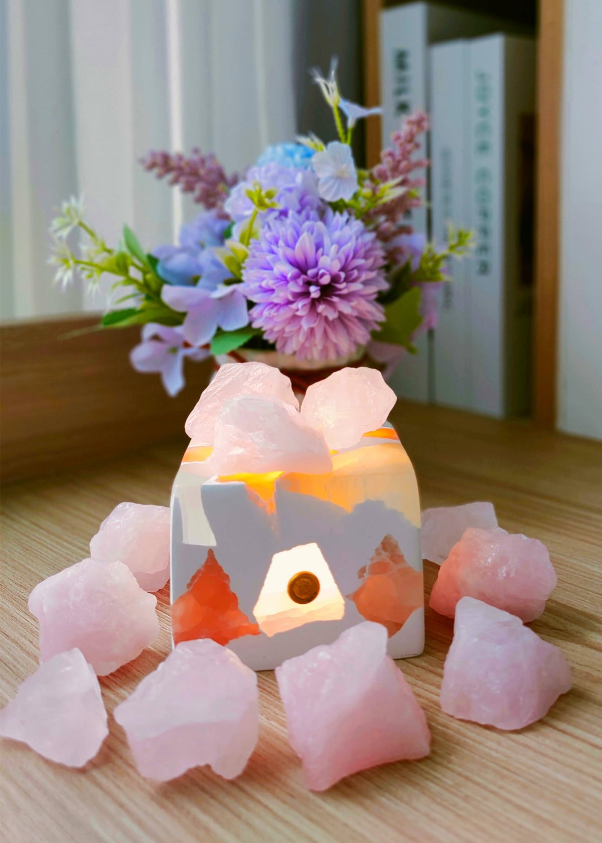 Luckeeper 1 lb Rough Crystals Bulk Raw Rose Quartz Healing Stones for Tumbling, Wire Wrapping, Wicca Reiki,Meditation and Home Decor