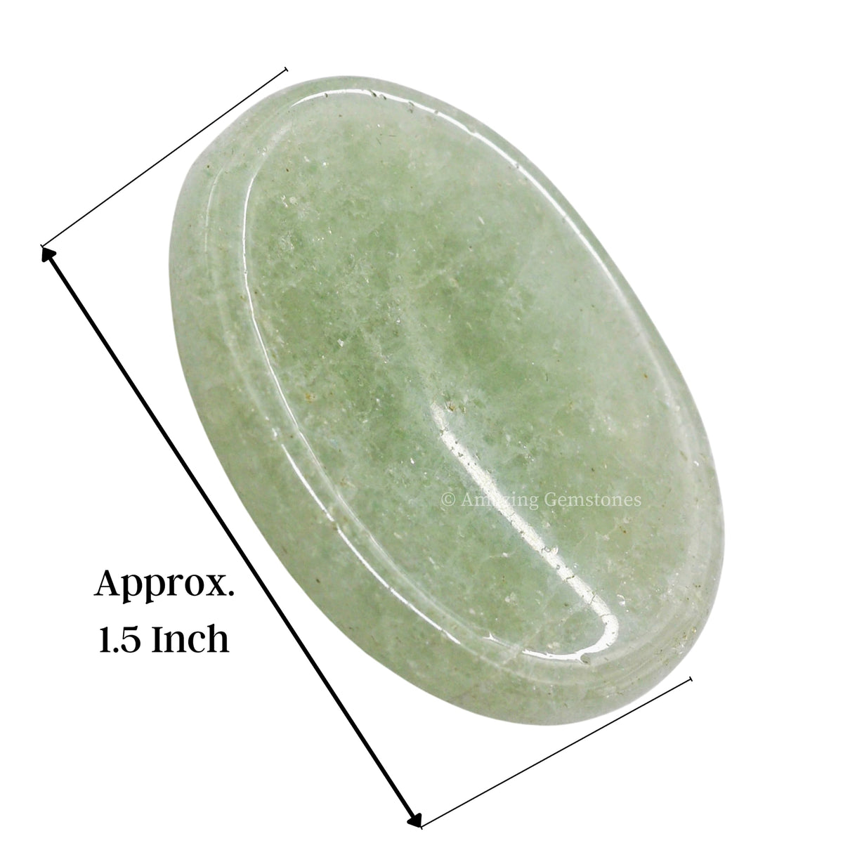 Amazing Gemstone Green Aventurine Worry Stone Crystals and Healing Stones - Worry Stones for Stress Relief Gifts - Piedra Crystal Fidget for Meditation - Unique Stocking Stuffers and Birthday Gifts