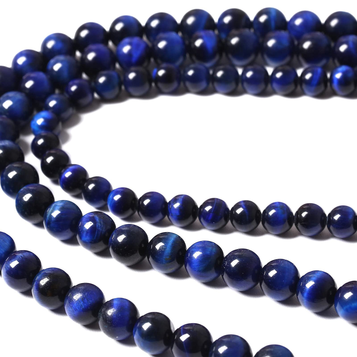 60PCS 6MM AAA Blue Tiger Eye Stone Beads Natural Gemstone Bead Crystal Healing Energy Jewelry Making DIY 15 inches