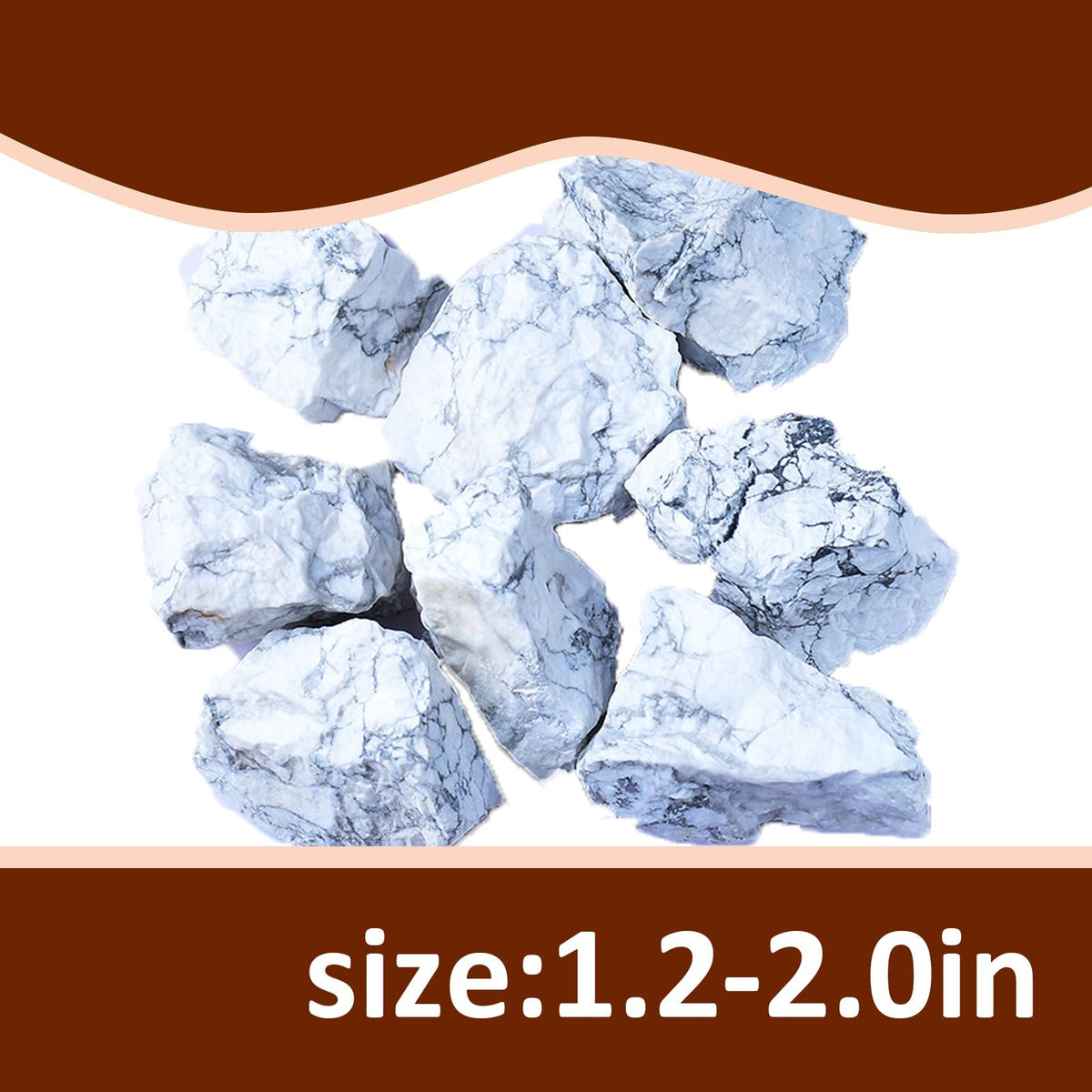Raw Crystals, Large 1.2-2.0" Healing Crystal Natural Rough Stones for Intuition,Chakra,Meditation,Decoration,Polishing,Energy Work (White Turquoise, 3.5oz-1.2-2.0"raw Crystals)