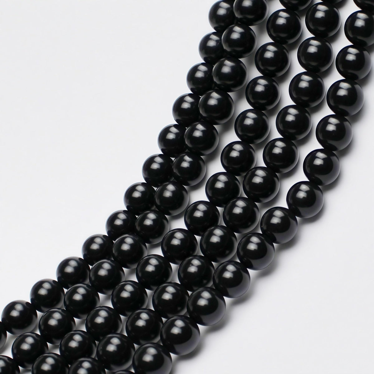 MJDCB Real Stone Beads Natural Matte Black Onyx Agate Round Loose Bead for Jewelry Making DIY Bracelet Necklace(10mm)