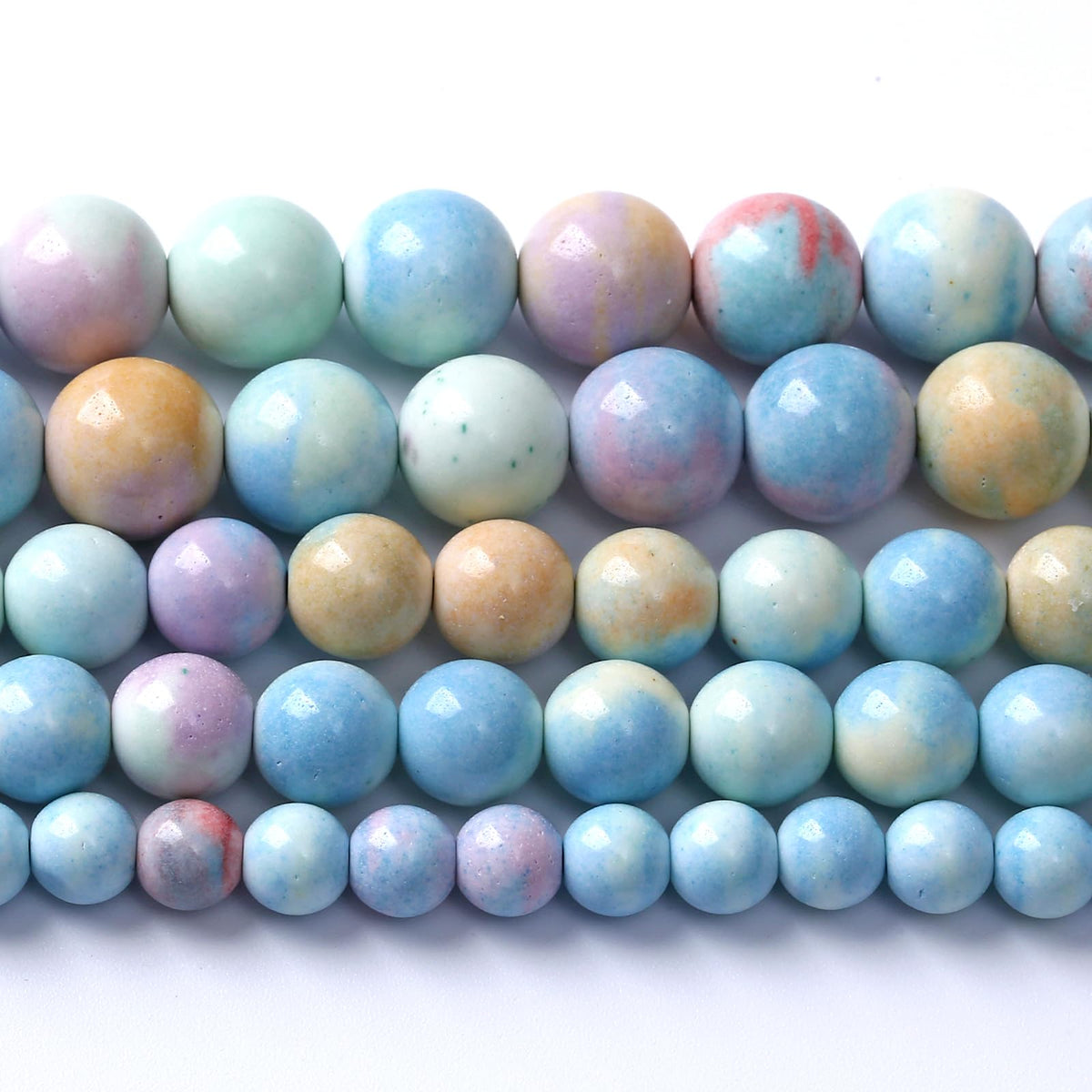 10mm 36pcs Natural Alxa Rainbow Stone Beads for Jewelry Making Energy Healing Power Stone Beads DIY Bracelet Necklace Accessories 15"