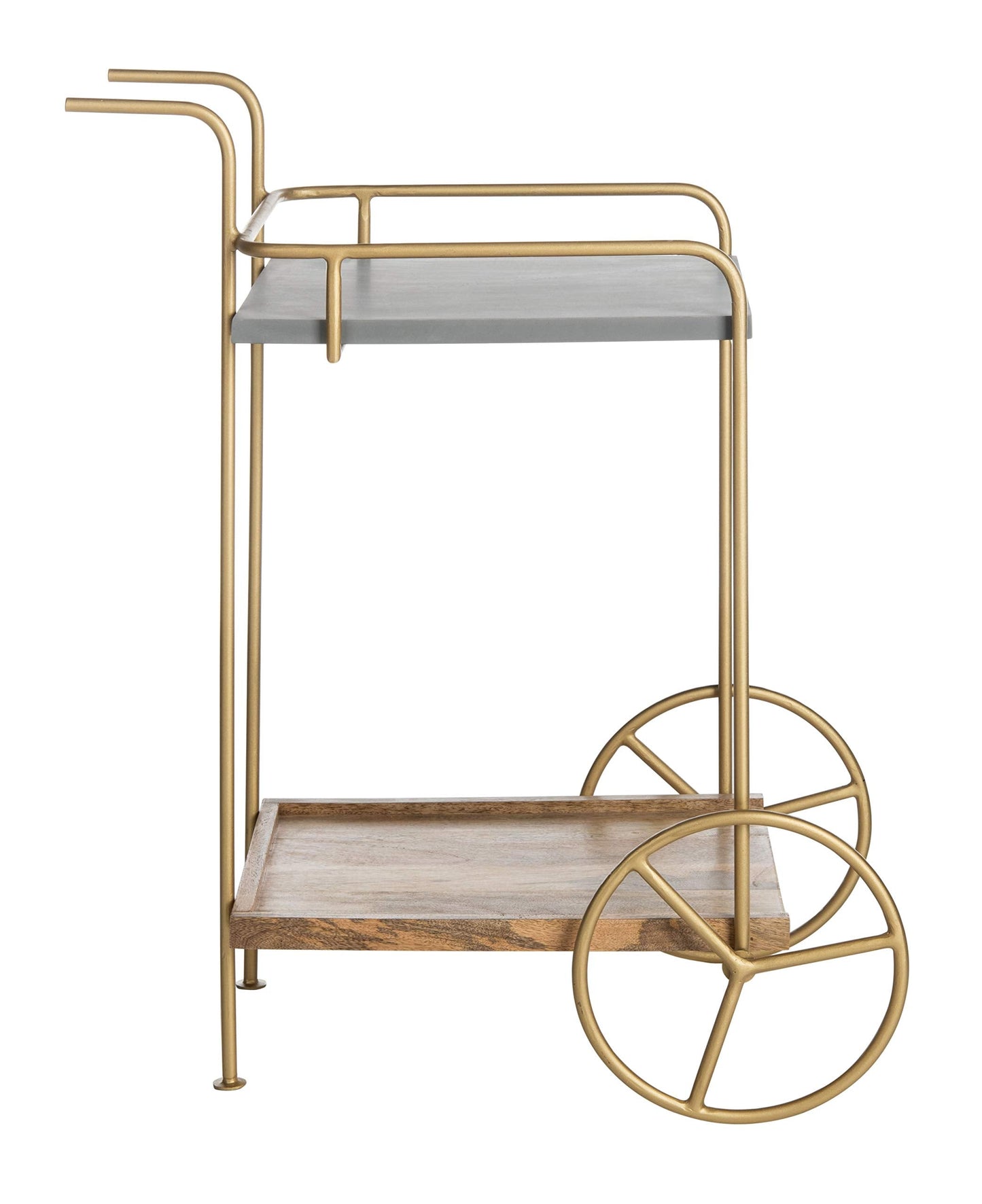Safavieh Home Collection Harper 2-tier Natural Wheels Bar Cart