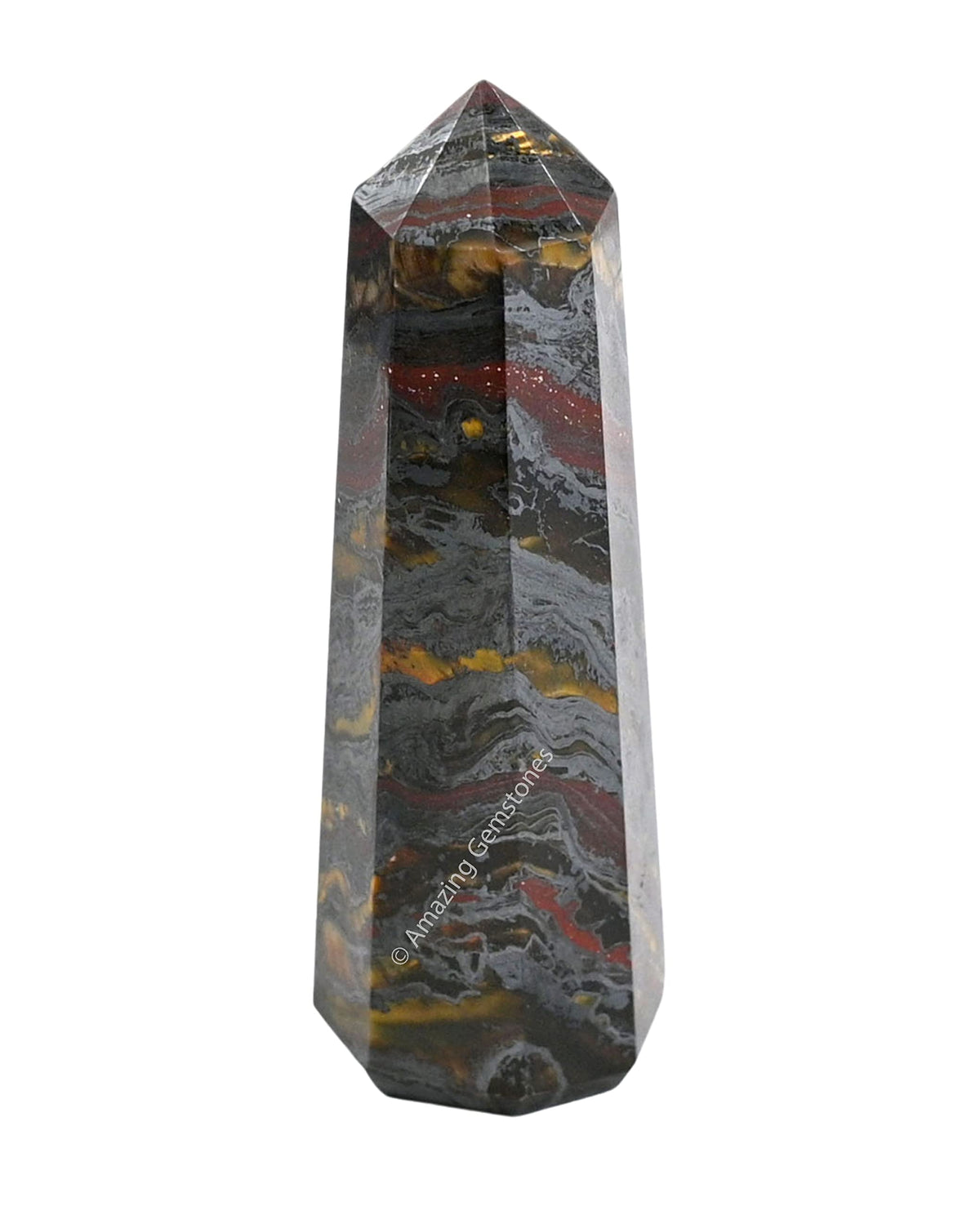 Amazing Gemstone Iron Tiger Eye Crystal Towers - Natural Healing Crystal Point Obelisk for Reiki Healing and Crystal Grid (3" to 4" INCH)