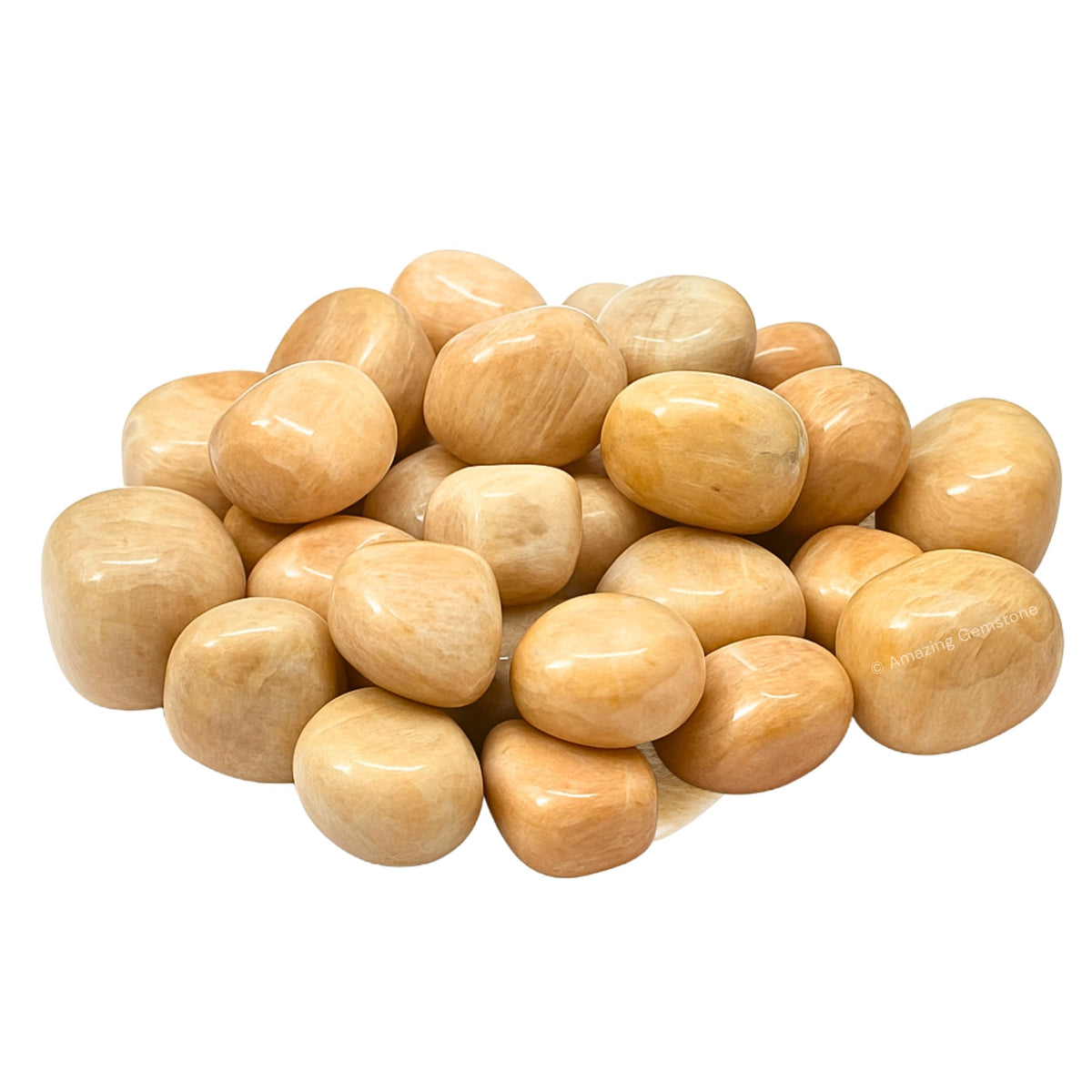 Amazing Gemstone Cream Moonstone Crystals and Healing Stones Tumbled - 1 oz Cream Moonstone Stone,Natural Healing Stones for Energy Balance,Stress Relief - Premium Polished Gems Rocks for Meditation