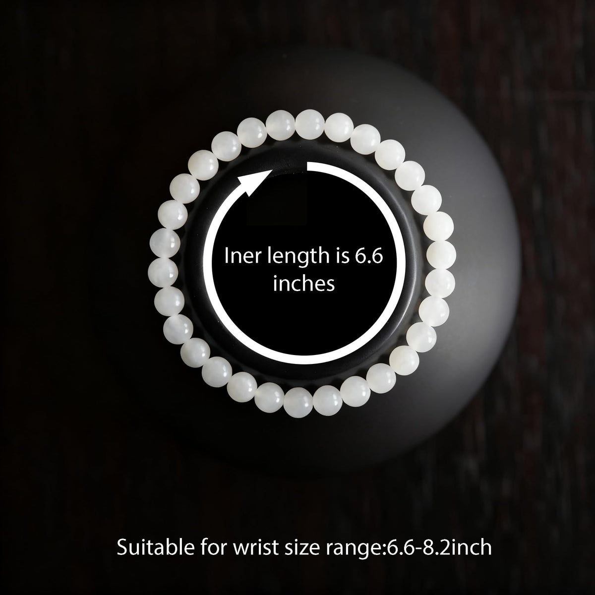 Cryhand Black Tourmaline White Jade Bracelets For Men Protection Healing Crystal Bracelet For Women Spiritual Charms Stretchy 8mm Beaded Lucky Handmade Anxiety Braceletss