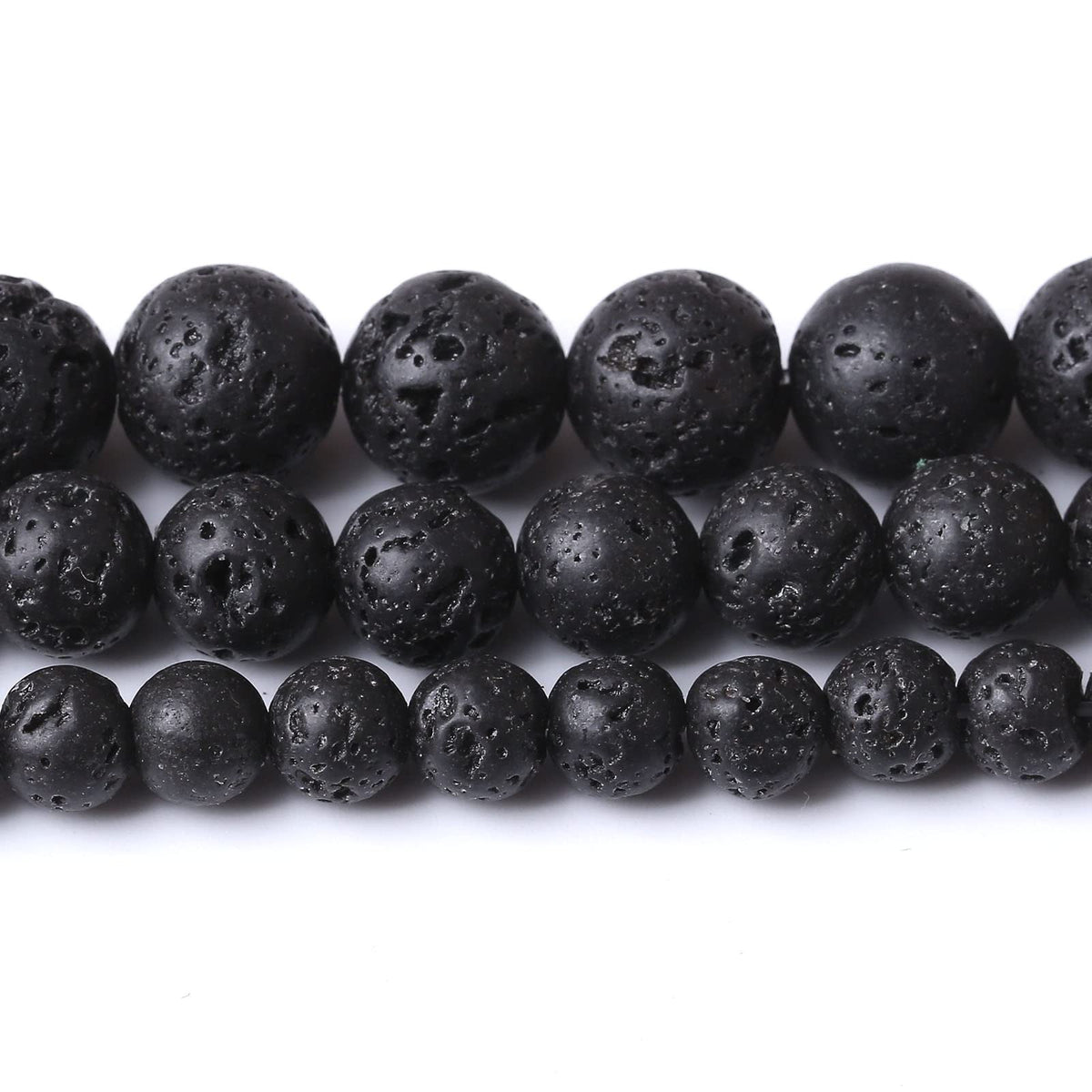 60PCS 6MM Natural Lava Stone Beads Energy Healing Beads for DIY Jewelry Bracelet Necklace Making for Jewelry Making15Inch