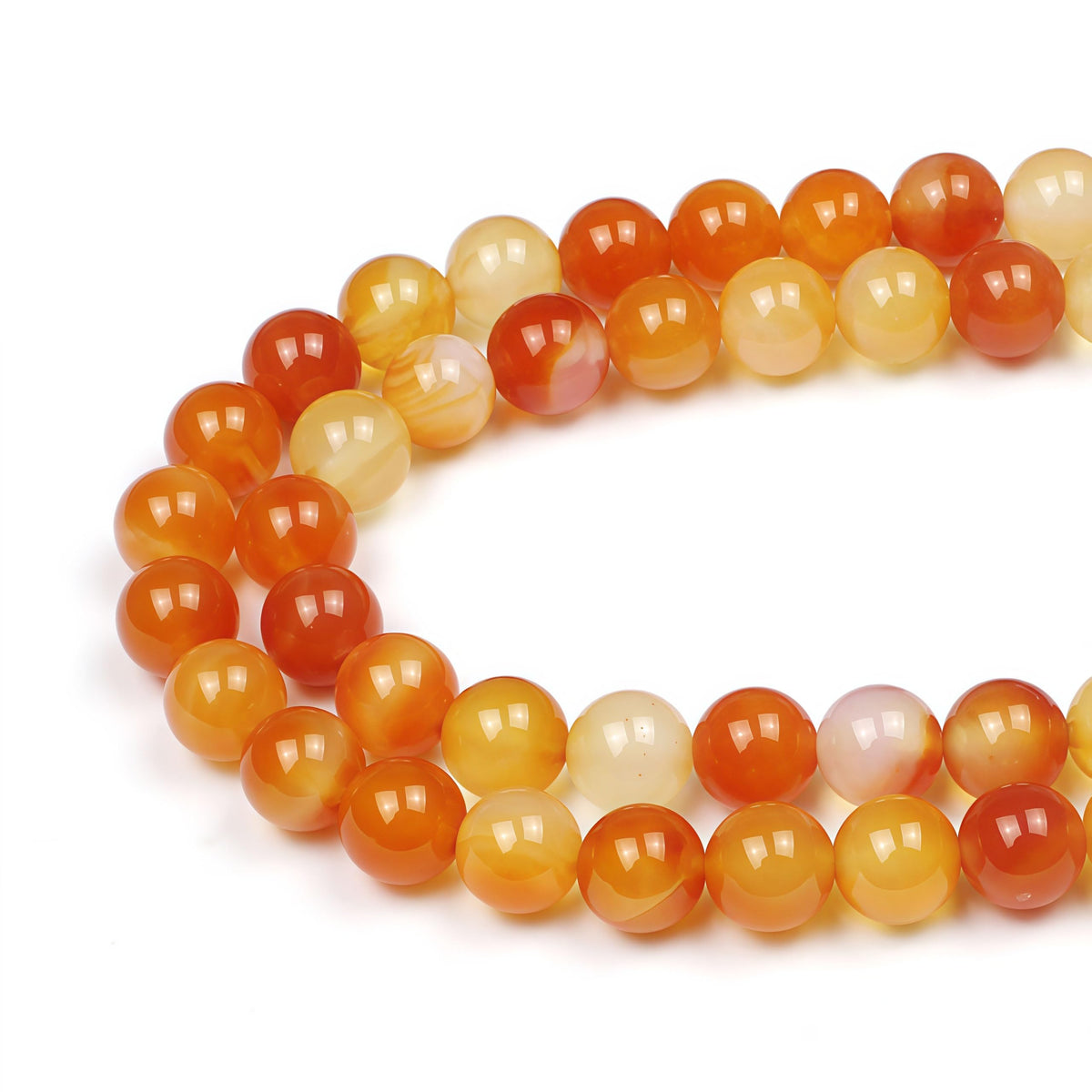 MJDCB 7A Round Natural Red Carnelian Gemstone Beads Stone Loose Beads for Necklace Bracelet Charms Jewelry Making 15" (6mm)