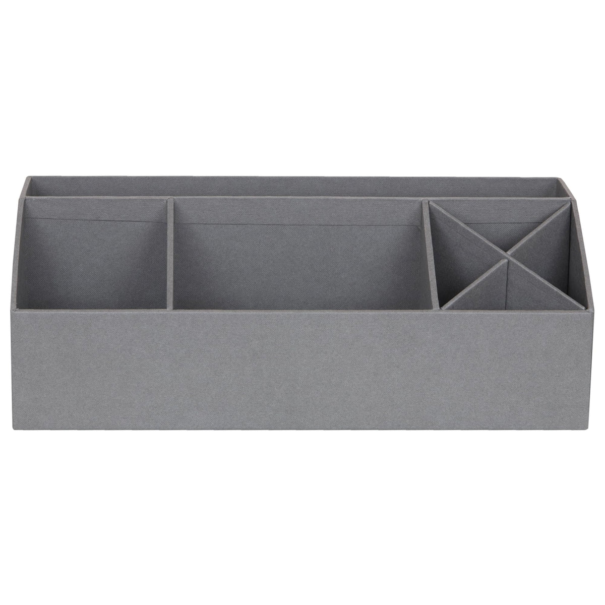 Bigso Elisa Desktop Organizer, Durable Office Desk Organizer for Office Supplies and Accessories, Desk Organizer with 7 Compartments for Customizable Organization,13.1”x4.9”x4.9”, Grey