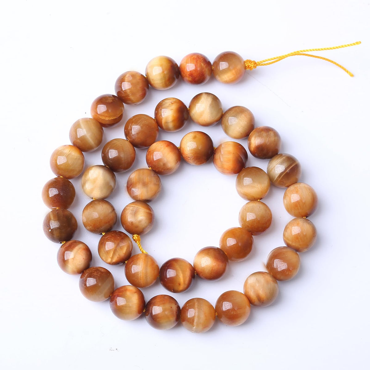45PCS 8MM AAA Warm Sun Tiger Eye Stone Beads Natural Gemstone Bead Crystal Healing Energy Jewelry Making DIY 15 inches