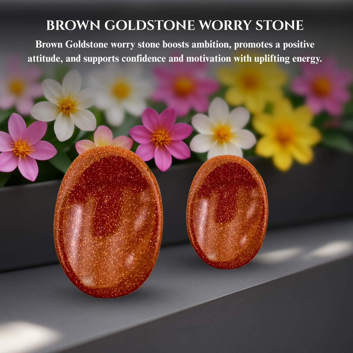 Red Goldstone Thumb Worry Stones Metaphysical Gemstone Crystal Healing Reiki Men Women Gift FENG Shui Positive Energy Love Wellness Palm Stones Wicca Powerful