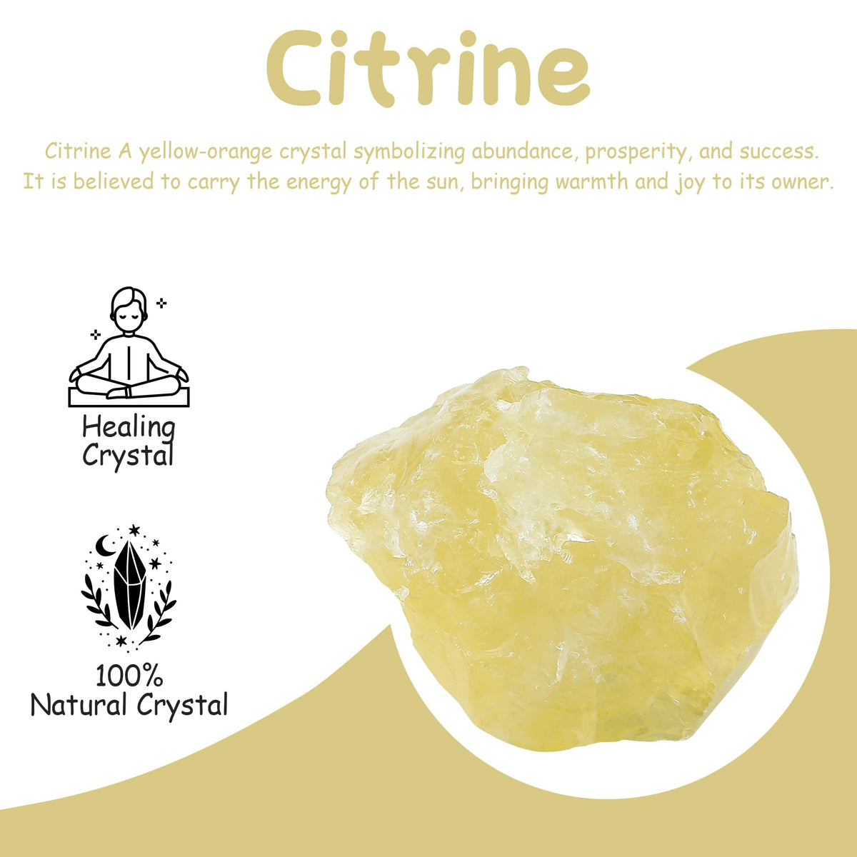 QINJIEJIE 2PCS Citrine Raw Crystals 1.8-2.2'' Rough Crystals Healing Stones Bulk Natural Large Crystal Stones for Tumbling Cabbing Handmade DIY Decoration Gifts Polishing Fountain Rocks