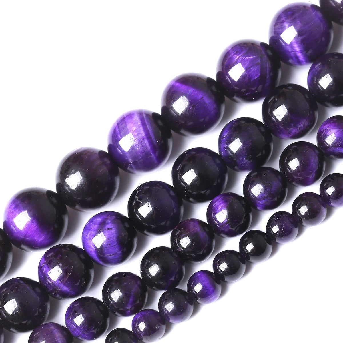 60PCS 6MM AAA Purple Tiger Eye Stone Beads Natural Gemstone Bead Crystal Healing Energy Jewelry Making DIY 15 inches