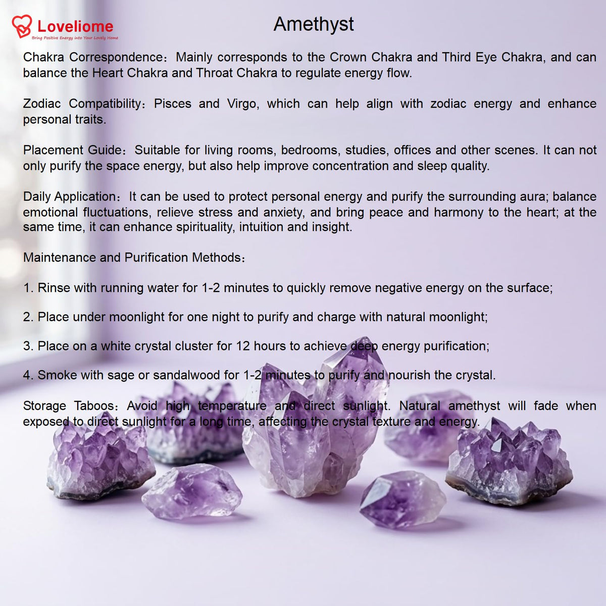 Loveliome Rose Quartz and Amethyst Thumb Worry Stone, Stress Relax Healing Reiki Crystal Pocket Palm Stones,Pack of 2