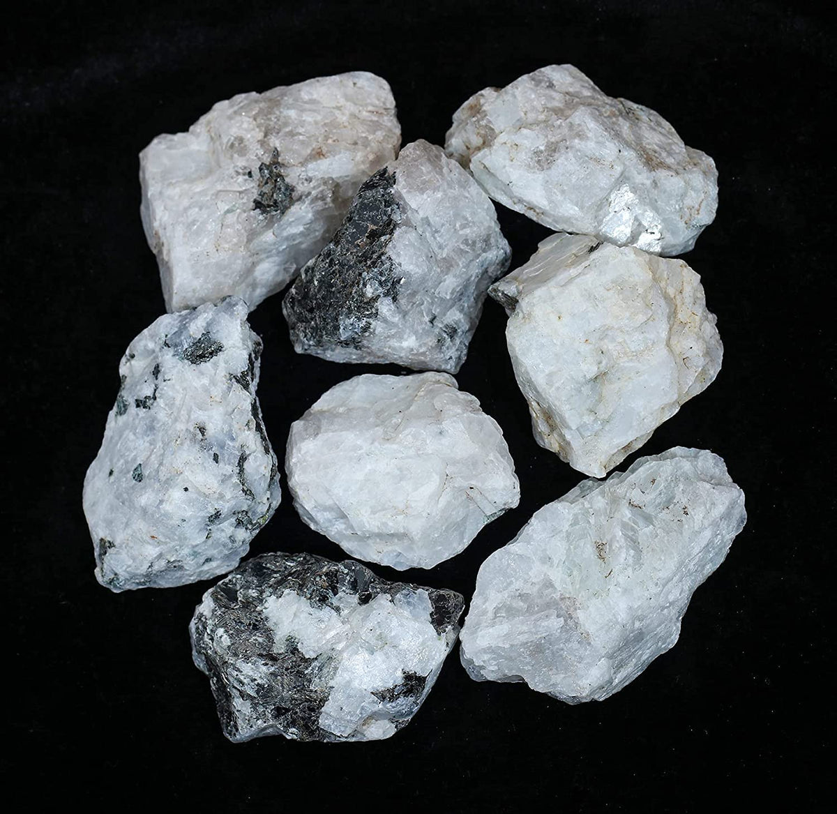 Rainbow Moonstone Raw 1,000+ Carats Stones and Crystals Bulk, Rough Gemstones for Rock Tumbler, Jewelry Making, Polishing, Cabbing, Lapidary, Fountain Rocks, Decoration, Wire Wrapping, Reiki Healing