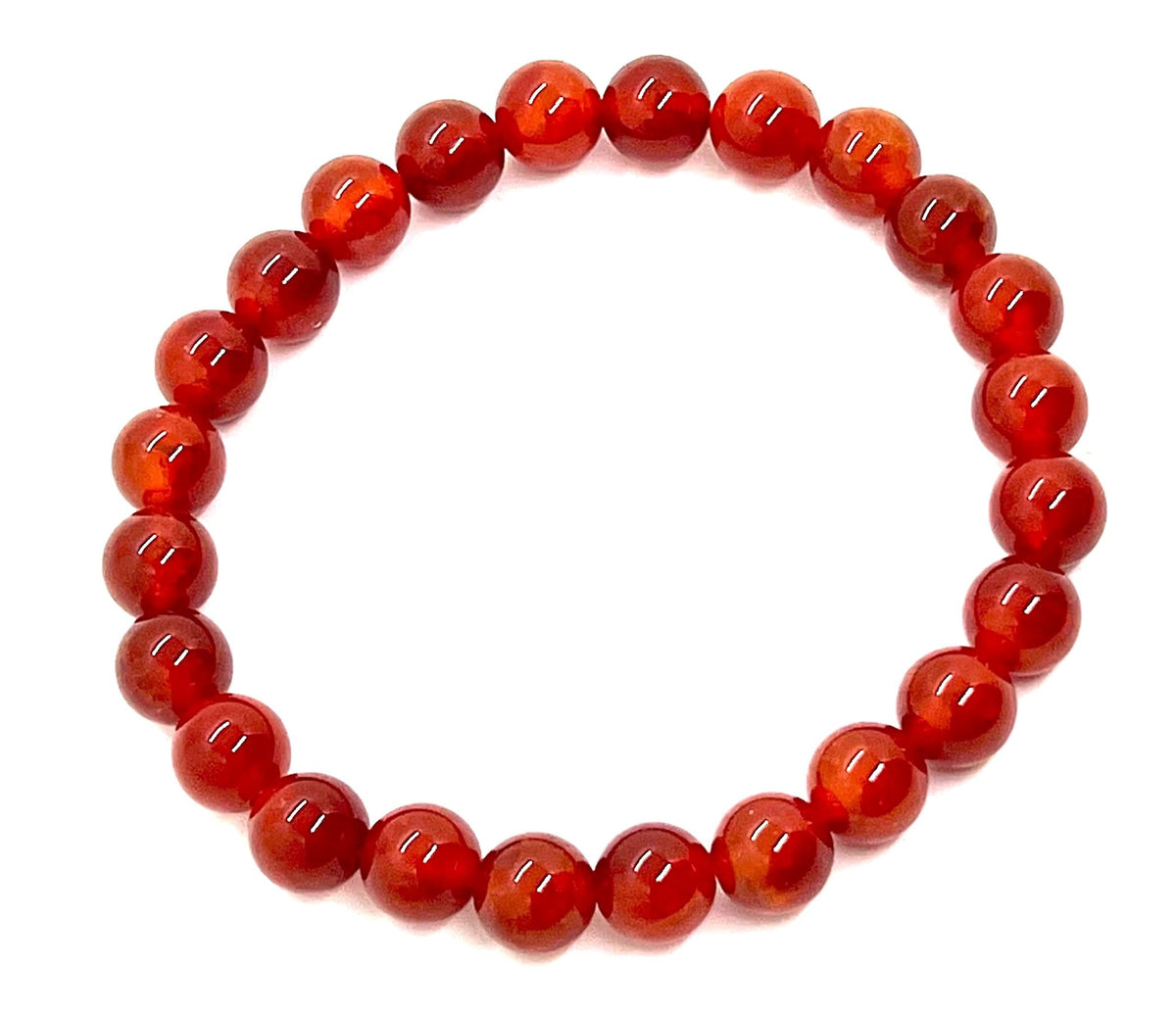 AWAKEN YOUR KUNDALINI Mindful Energy Fire Agate Bracelet – 8mm Beads Handmade Stretch Jewelry