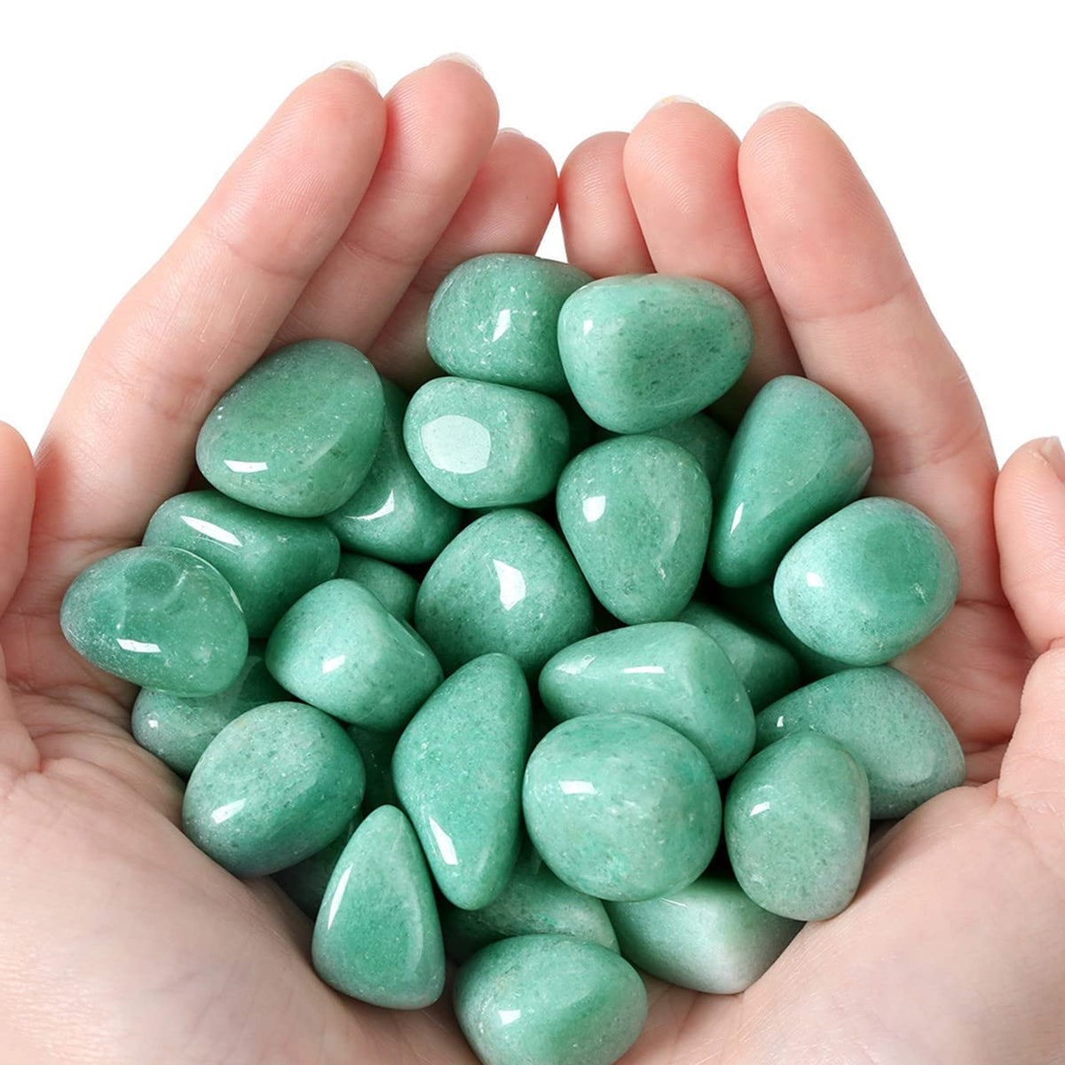 MAIBAOTA Green Aventurine Crystals Natural Healing Crystals Bulk Polished Tumbled Crystals Stones Rocks Energy Balance Crystal Gemstones Vase Filler Decorative Stones Reiki Witch Quartz Crstal