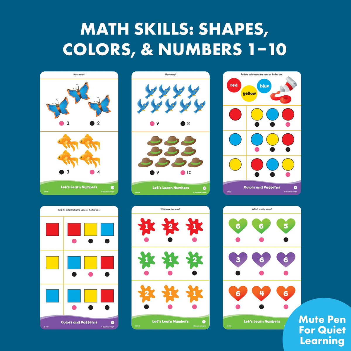 Educational Insights Hot Dots Getting Ready for School - Preschool Learning Activities with Interactive Pen, Preschool Prep and Kindergarten Workbooks, Flash Cards and Learning Books for 3 and Up Year Olds