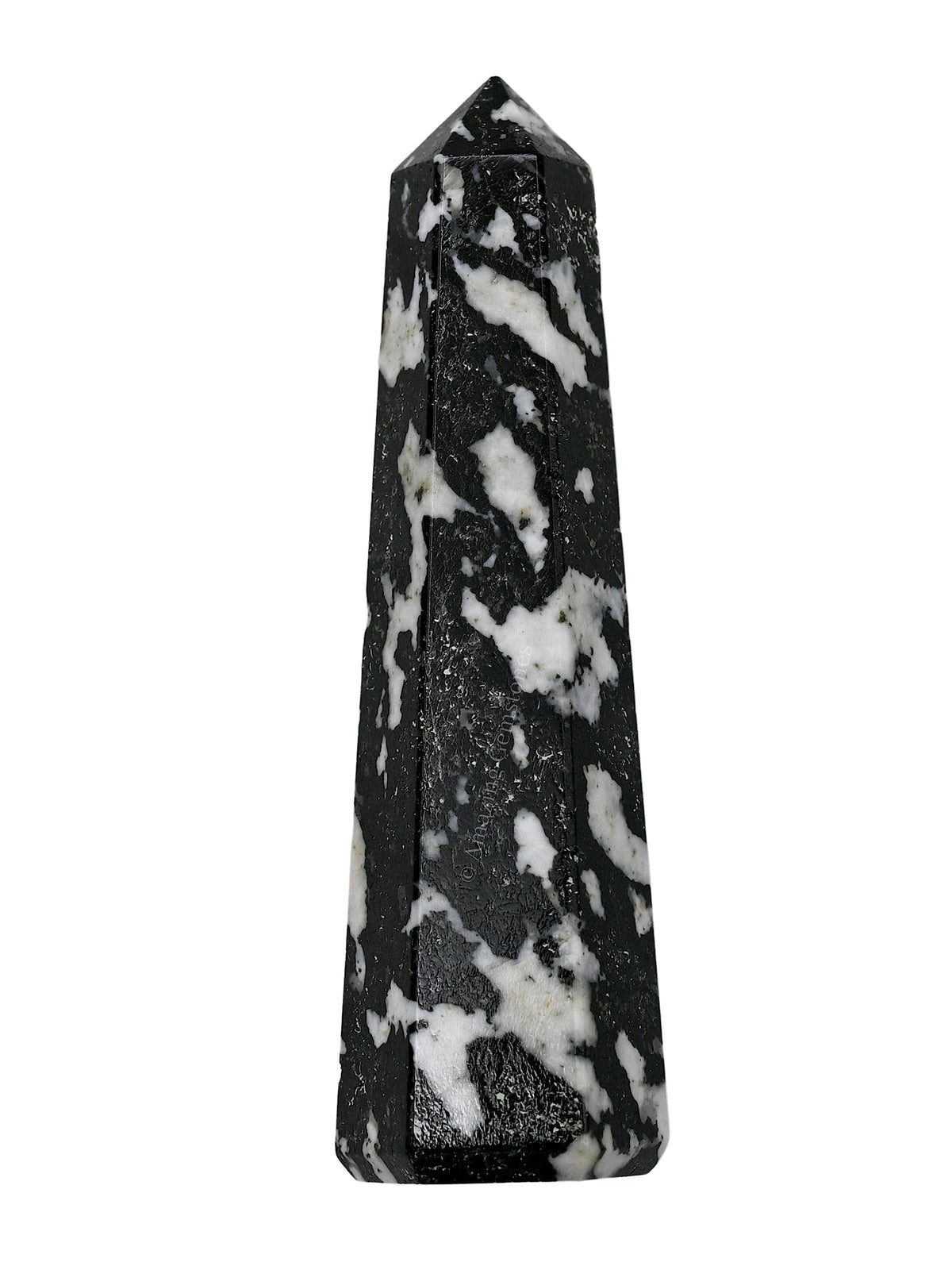 Amazing Gemstone Black and White Tourmaline Crystal Towers ~ Natural Healing Crystal Point Obelisk for Reiki Healing and Crystal Grid (3" to 4" INCH)