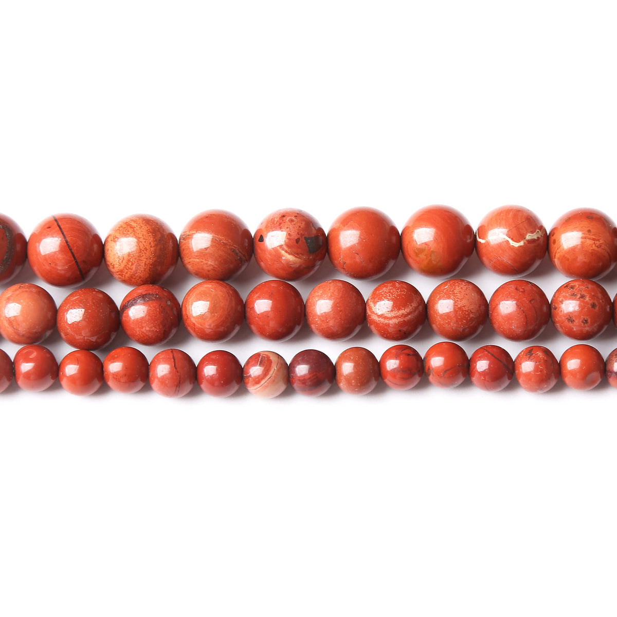 10MM Red Jasper Round Loose Beads Natural Gem Beads Crystal Energy Stone Beads for Jewelry Making DIY Bracelet Necklace