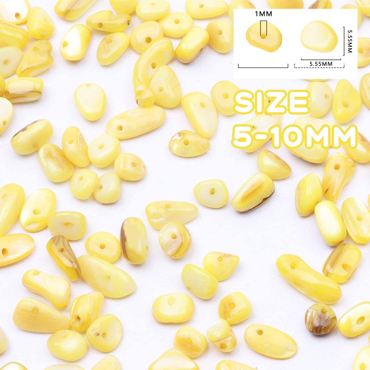 500 pcs Natural Chip Stone Beads Multicolor 5 mm to 8 mm Irregular Gemstone Healing Crystal Loose Rocks Bead Hole Drilled DIY for Bracelet Necklace Earrings Jewelry Making Craft