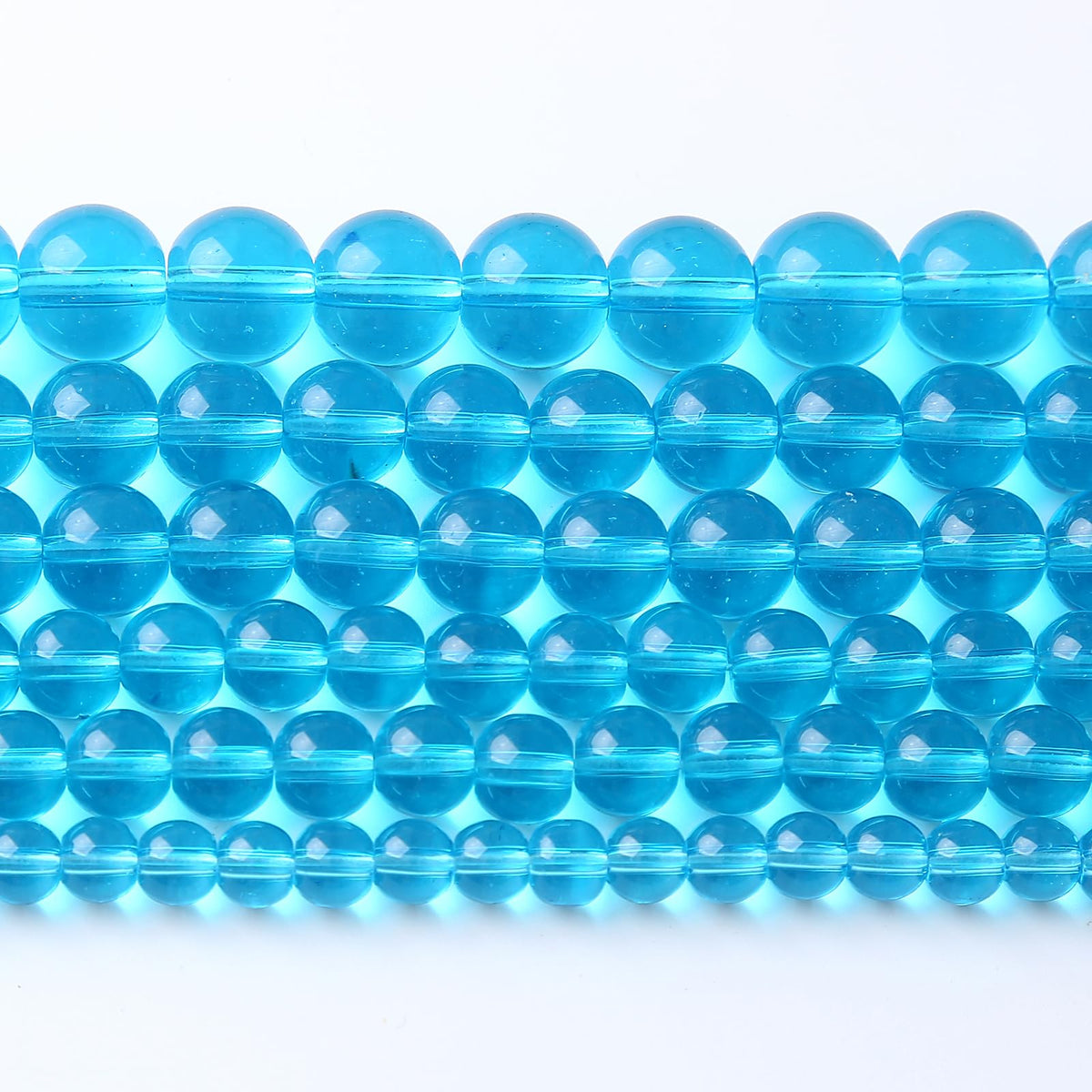 32pcs 12mm Topaz Blue Crystal Glass Beads Round Loose Spacer Beads for Jewelry Making DIY Bracelet Necklace (Blue Crystal Glass, 12mm)