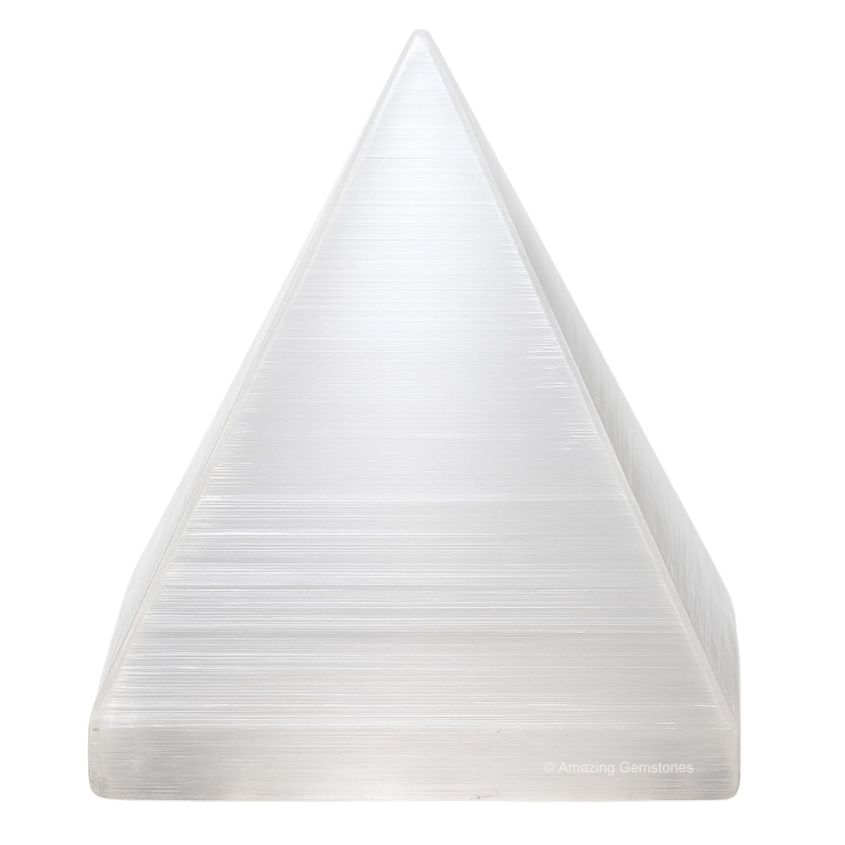 Amazing Gemstone Selenite Pyramid Crystal Healing Stones - 1.5" Great Pyramid Figurine of Natural Stone Pyramid for Meditation, Reiki, Chakra Balancing and Crystal Pyramids Grid