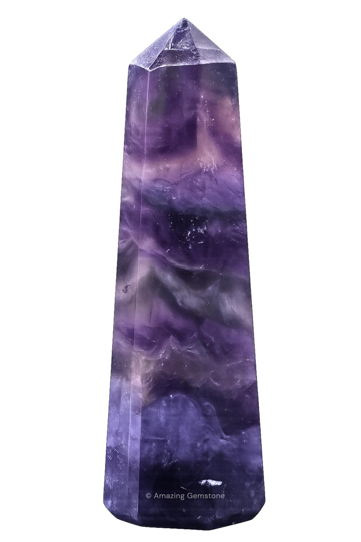 Amazing Gemstone Purple Fluorite Crystal Towers - Natural Healing Crystal Point Obelisk for Reiki Healing and Crystal Grid (3" to 4" INCH)