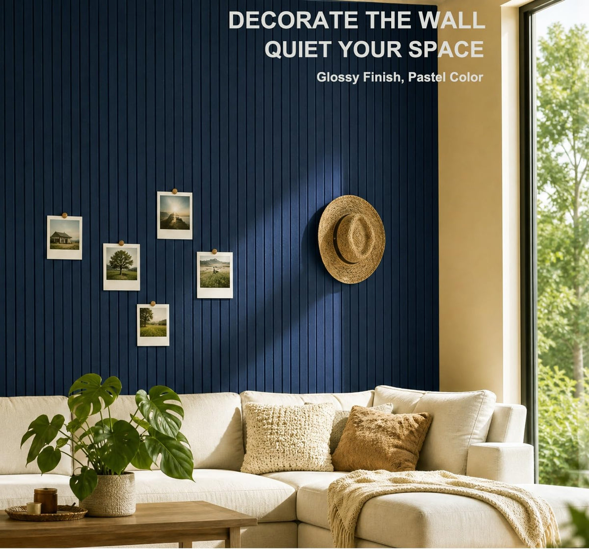 G Gamit 0.47" Thick Felt Pin Board 36"x24" Large Cork Board Alternative 6 Pack 11.81"x11.81"Felt Bulletin Board Wall Tiles Notice Board with 30 Pushpins for Home Office School(Fine-Dark Blue)