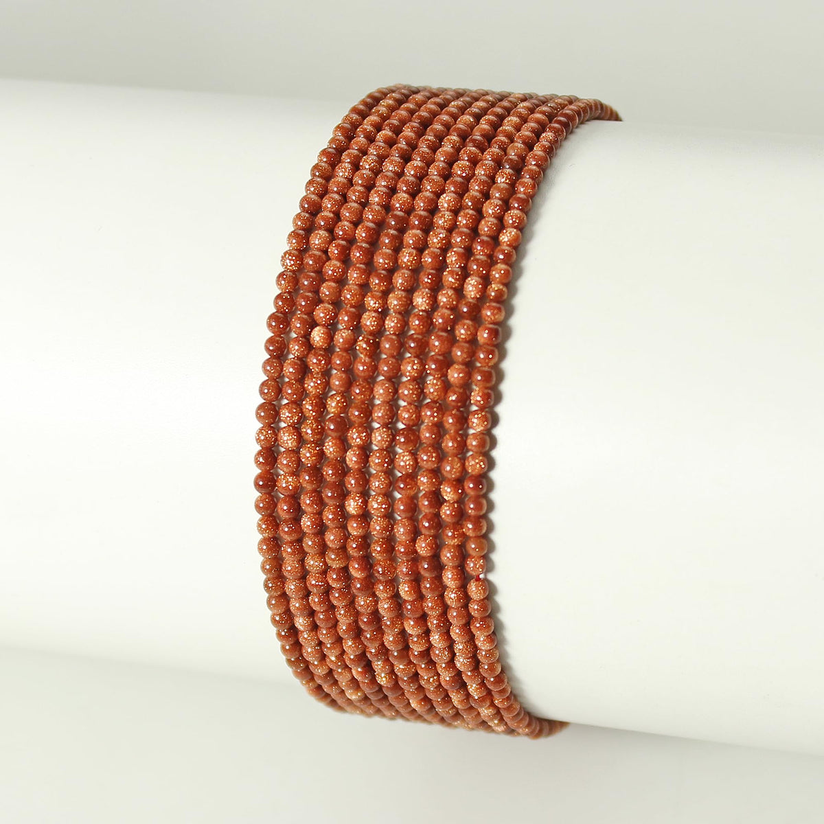MJDCB 320pcs Small Stone Beads 2mm Golden Sandstone Round Smooth Loose Gemstone Bead for Jewelry Making Bracelets Earrings Necklaces Accessories