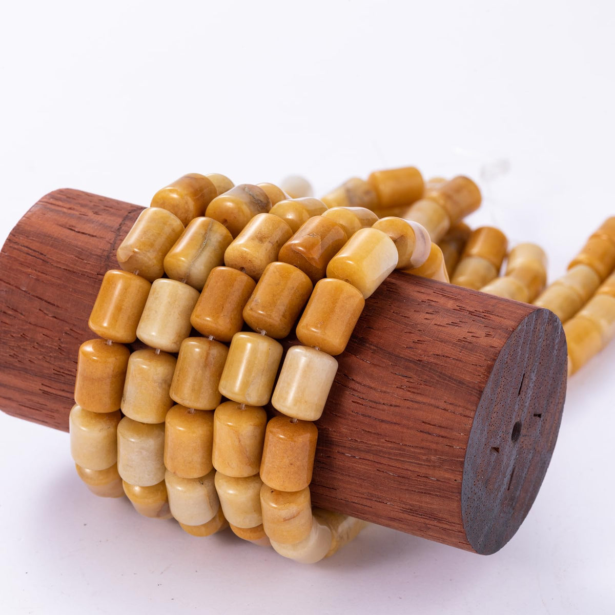 Natural Yellow Jade Cylinder Tube Beads 10x14mm 38cm/str Loose Semi Gemstone Stone Beads for Making Bracelets Necklace