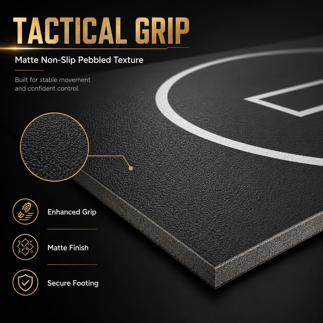 6.5x10 FT Wrestling Mat for Home Gym, Heavy-Duty PVC & XPE Foam BJJ MMA Jiu Jitsu Judo Mat, Anti-Slip Lychee Pattern, Waterproof Roll-Up Grappling Mat, Black