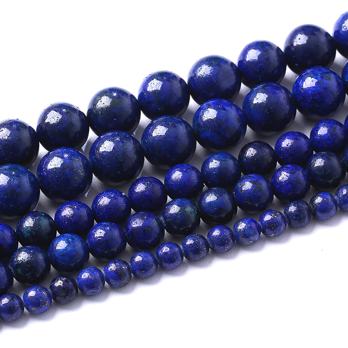 10mm 36pcs Natural Stone Beads Lapis Lazuli Stone Crystal Energy Healing Power Stone Beads for Jewelry Making DIY Bracelet Necklace Accessories(Lapis Lazuli Stone, 10mm)