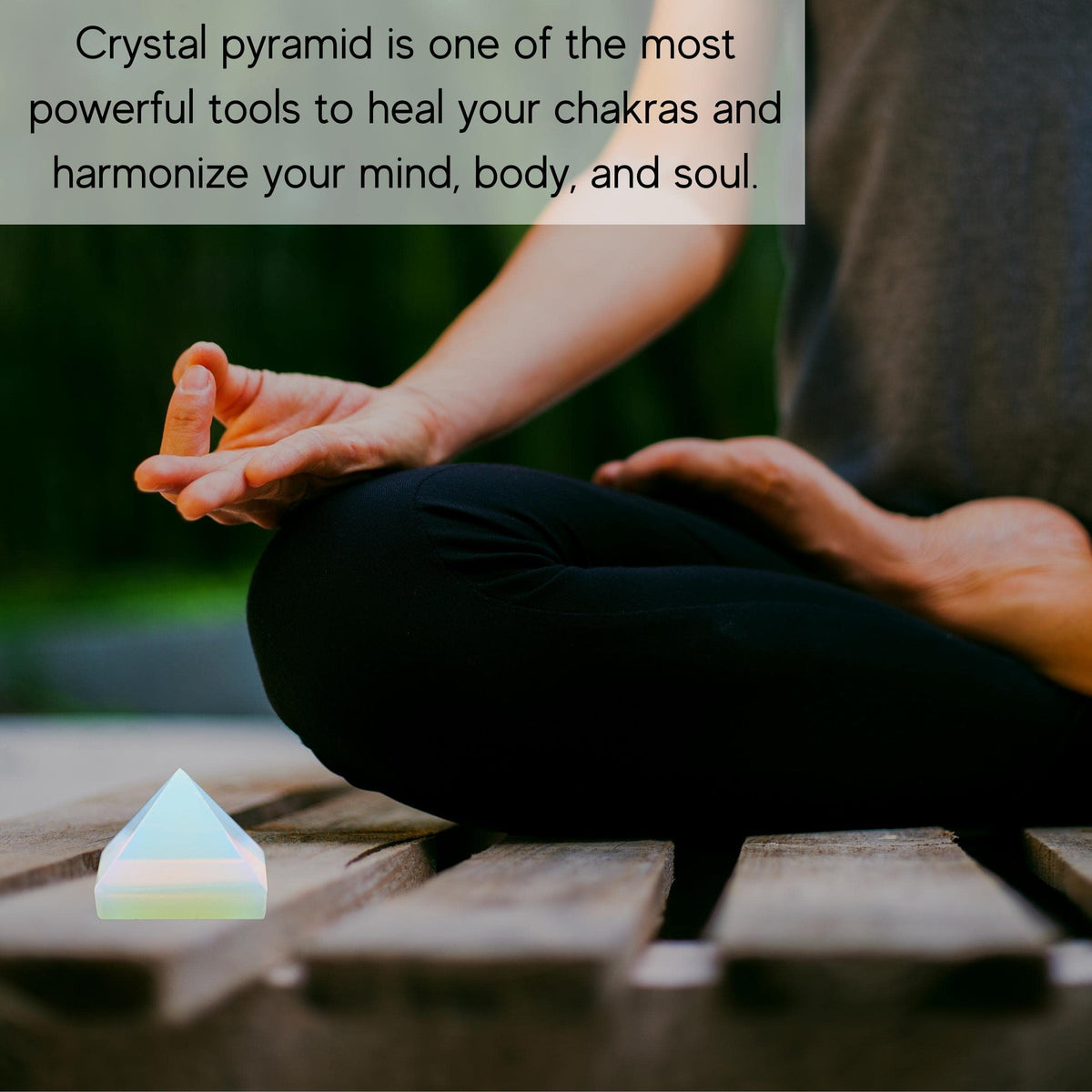 Amazing Gemstone Opalite Pyramid Crystal Healing Stones - 1" Great Pyramid Figurine of Natural Stone Pyramid for Meditation, Reiki, Chakra Balancing and Crystal Pyramids Grid