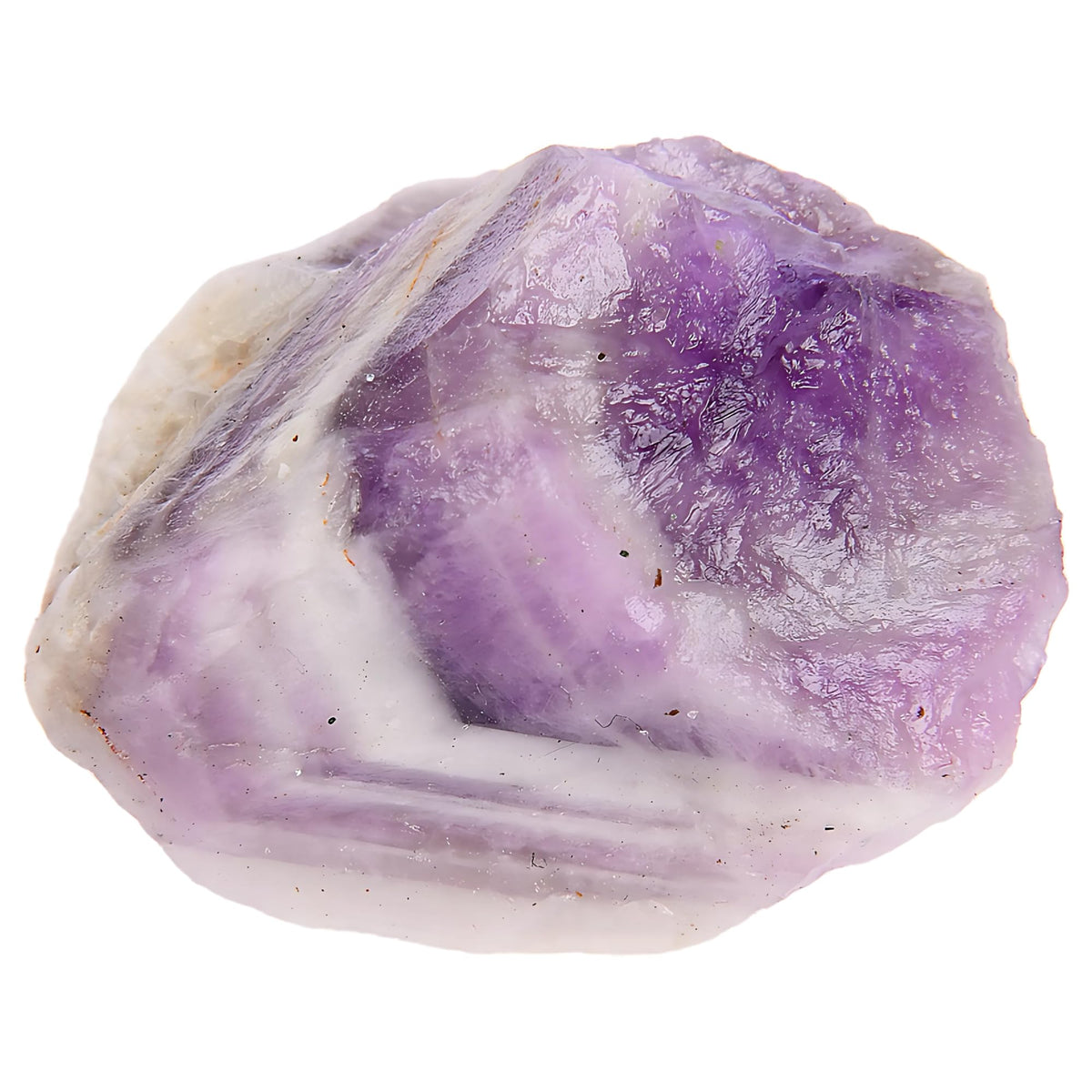 ANAYA AGATE Chevron Amethyst 2 Pcs Raw Crystals Rough Gemstones w/Authenticity Card, Velvet Pouch - Large 1.25–2.0" Raw Stones for Tumbling, Cabbing, Polishing, Cutting Natural Healing Crystals for Home Decor, DIY Stones