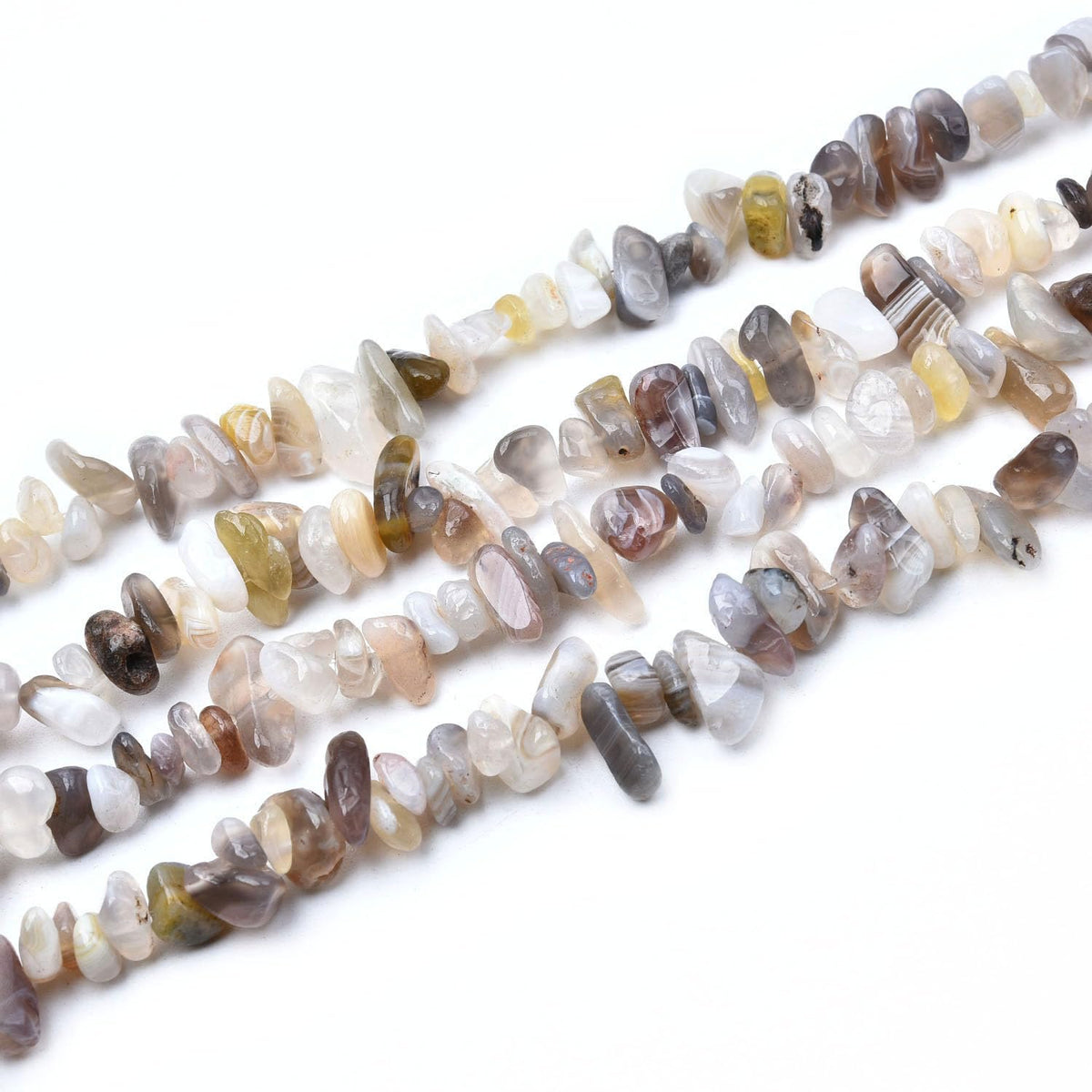 Natural Chip Stone Beads 450pcs Banded Agate Chips 5-8mm Genuine Real Irregular Healing Crystal Rocks Hole Drilled DIY Loose Gemstone Beads for Jewelry Making Bracelet Earrings Necklace Crafting