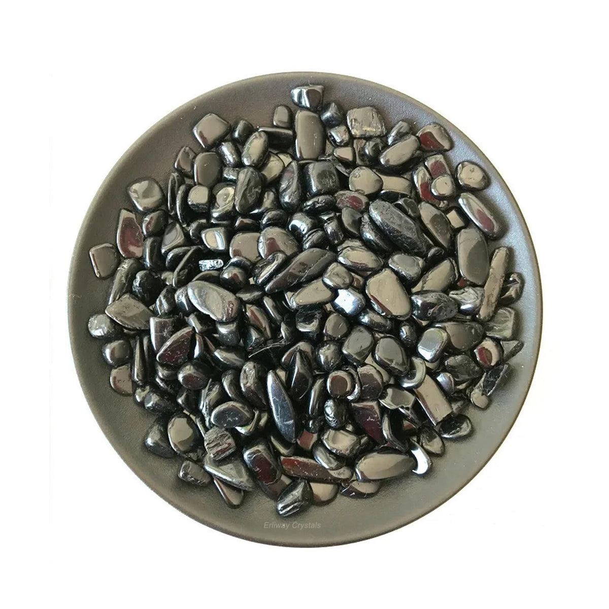 Erliway 100g Natural Black Tourmaline Tumbled Chips Stones,7-9mm Polished Healing Crystal Chips, Irregular Shaped Healing Crushed Crystal Stone, Healing Reiki Crystal Jewelry Making Home Decor
