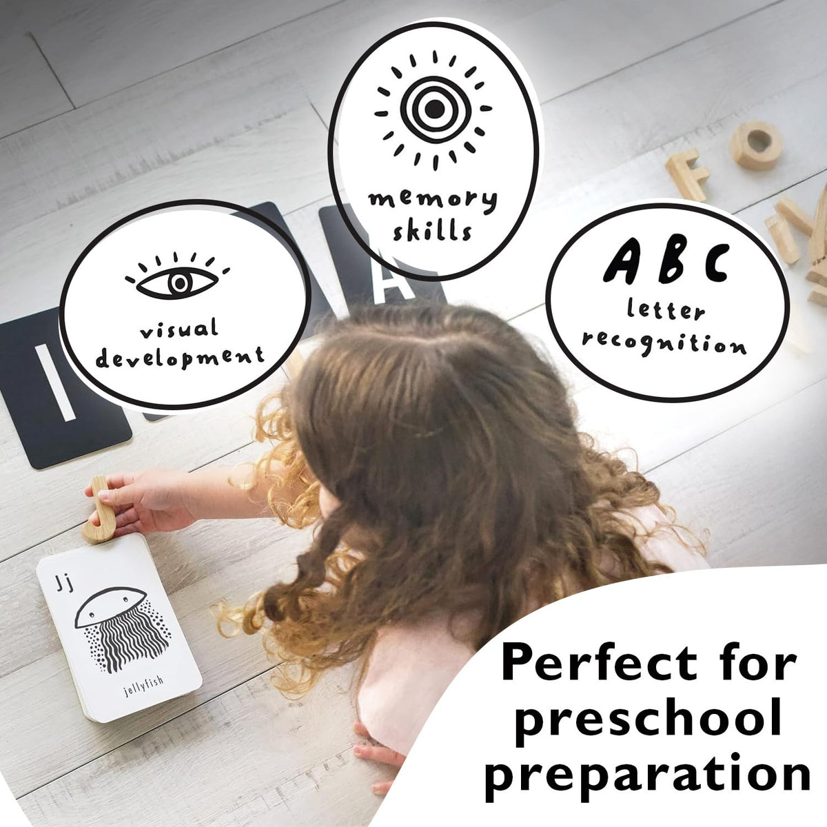Wee Gallery Educational Flashcards for Babies, Double Sided Black and White Learning Flash cards, Nature Number Cards for Visual Stimulation and Cognitive Development of Infants and Toddlers