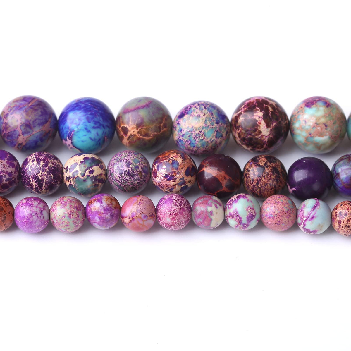 60PCS 6MM Natural Galaxy Sea Sediment Jasper Stone Beads Energy Healing Beads for DIY Jewelry Bracelet Necklace Making for Jewelry Making15Inch