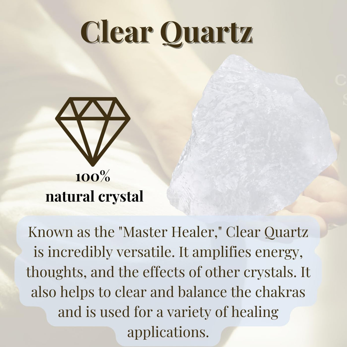 XIANNVXI Clear Quartz 1.8-2.2" Large Raw Crystals and Healing Stones Natural Rough Crystal Rocks for Decor Gifts Tumbling Cabbing Polishing Fountain Rocks 1PCS