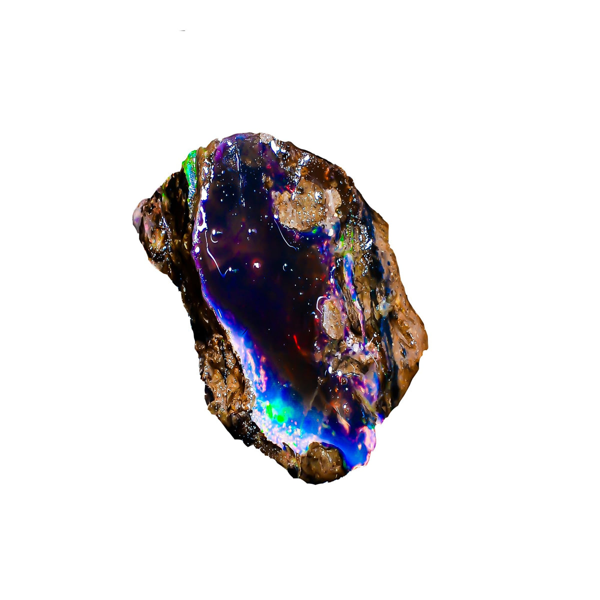 Natural 7.8 Cts AAA Raw Ethiopian Black Opal Rough Gemstones Multi Fire Welo Opal Stones for Tumbling & Jewelry Making Supplies Healing Crystals Gems Rocks Loose Gemstones