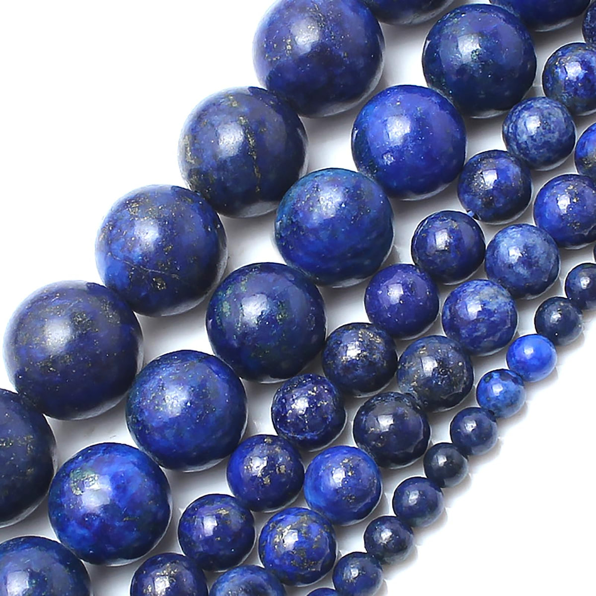 NITOPUPU 10mm 37pcs Lapis Lazuli Natural Stone Beads for Jewelry Making Supplies, Round Crystal Beads for Bracelets Necklace DIY Crafts