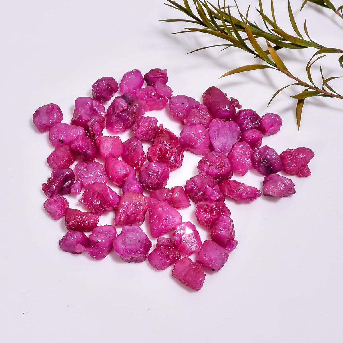 GEMKORA 100 carats Raw Ruby Rough Gemstone, Natural Crystals, Healing Stones, Wholesale Lot, Jewelry Making Supply, Stone, Strength Stone, 7 to 10mm