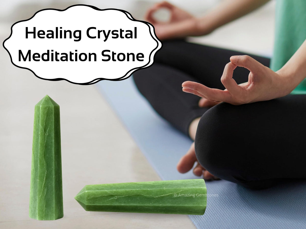 Amazing Gemstone Green Aventurine Crystal Towers - Natural Healing Crystal Point Obelisk for Reiki Healing and Crystal Grid (3" to 4" INCH)
