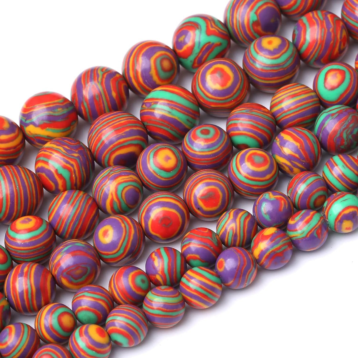 90PCS 4MM Natural Colorful Malachite Stone Beads Energy Healing Beads for DIY Jewelry Bracelet Necklace Making for Jewelry Making15