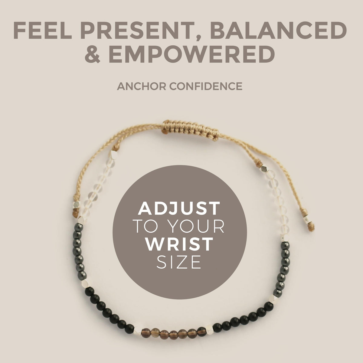 BALIPURA - Healing Bracelet for Women - Healing Crystals, Black Tourmaline- Grounding Hematite Bracelet- Crystals Bracelet And Healing Stones - Smoky Quartz - 2mm Small Bead Bracelets