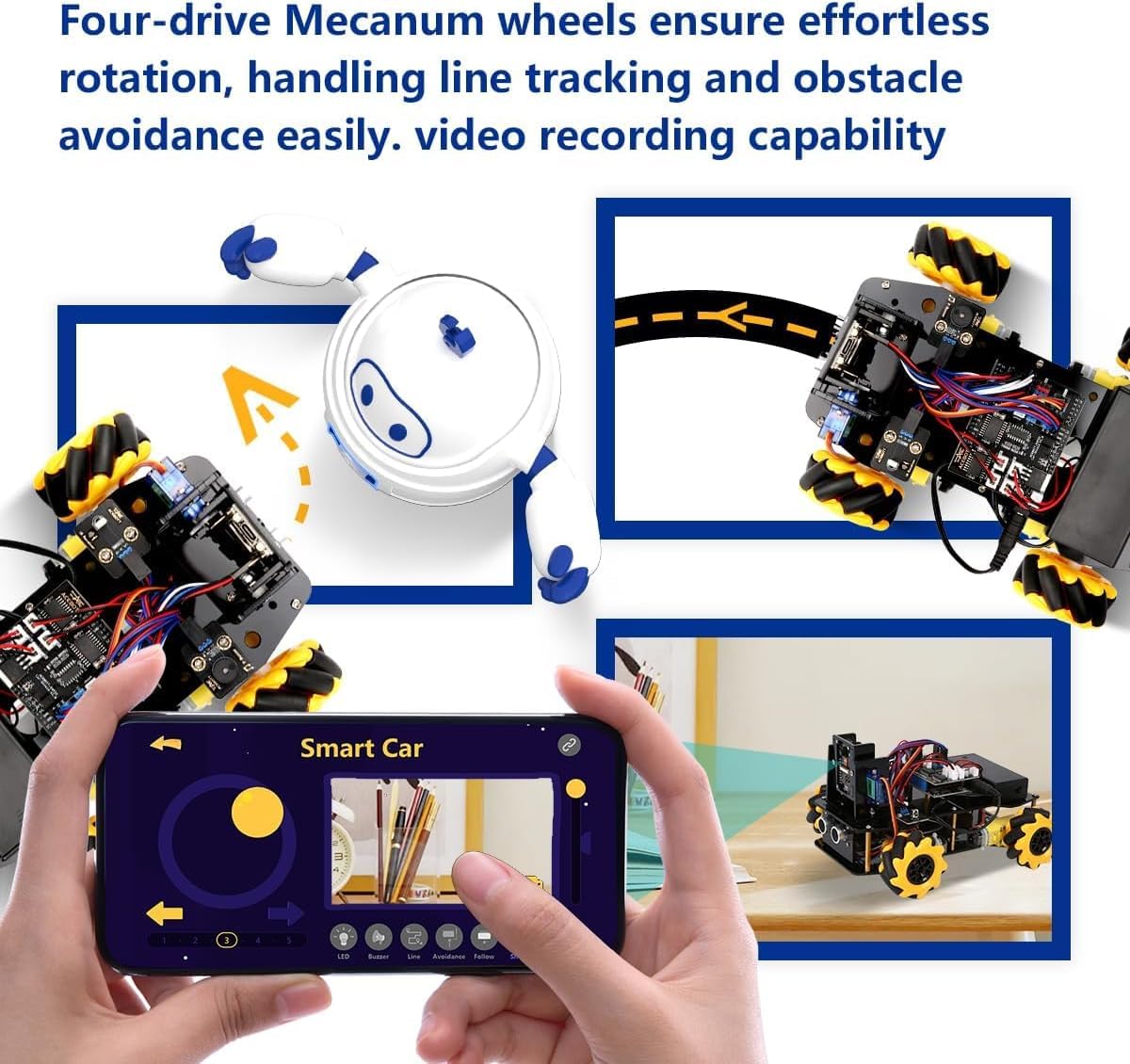 Robot Kit with 3MP Camera, Robotics Kit for Kids Ages 8–12 12-16 Compatible with Arduino & Scratch, App & Remote Control, STEM Toys Coding Robot Kit, Gift for Kids, Teens and Adults