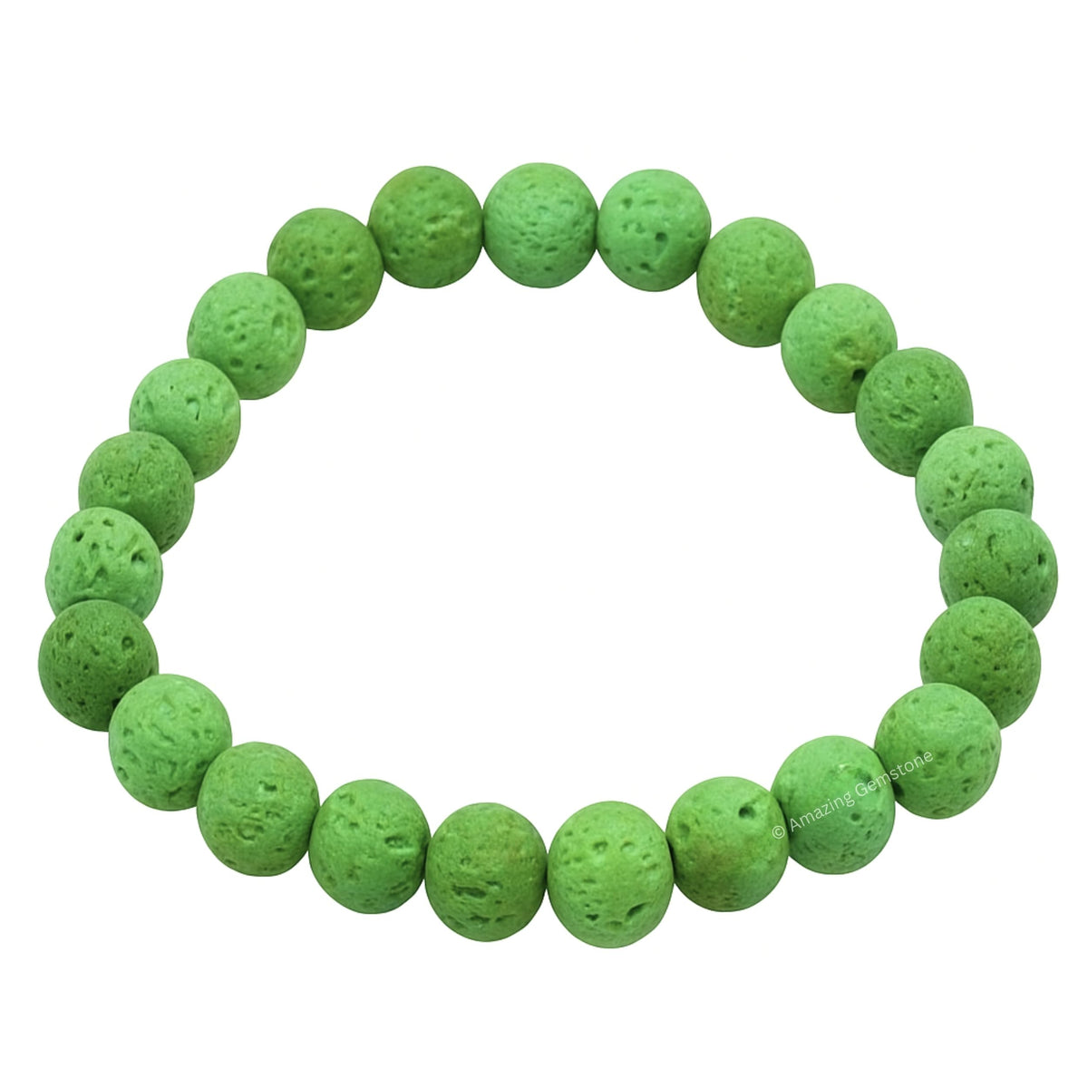 Amazing Gemstone Crystal Bracelet for Women Men's Gifts - Protection Healing Crystal Bracelet - 8mm Gemstone Beaded Stretchable Bracelet Pulseras Para Hombres Mujer Stocking Stuffers Mothers Day Gift (Green Lava)